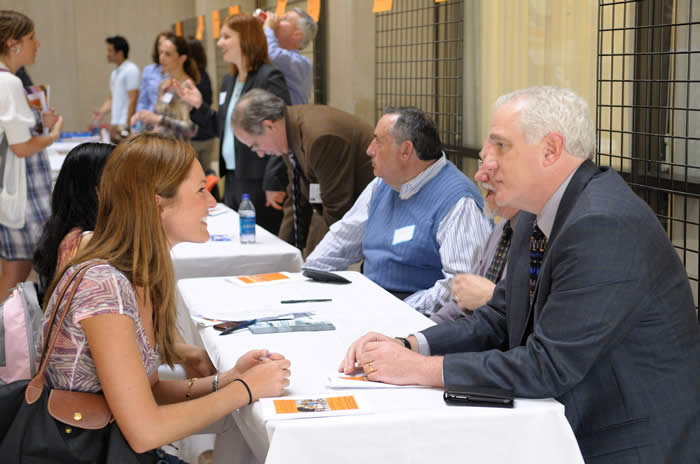 Student getting one-on-one career advice