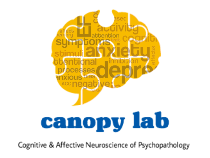 a yellow image of a brain made of puzzle pieces with the words Canopy Lab below