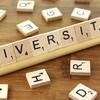 The word "diversity" written in Scrabble tiles