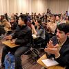 Students at the panel discussion
