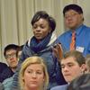 Students at the panel discussion