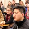 Students at the panel discussion